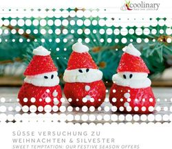 SÜSSE VERSUCHUNG ZU WEIHNACHTEN & SILVESTER - SWEET TEMPTATION: OUR FESTIVE SEASON OFFERS - coolinary.ch