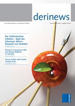 Die Treffsicherheit erhöhen - dank des Schweizer Aktien-Research von Vontobel - "derinet ...
