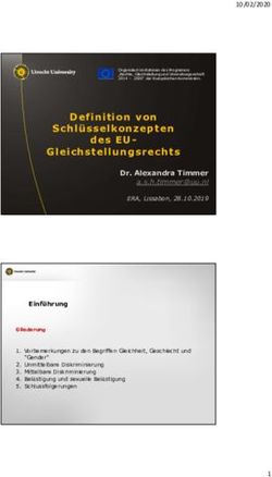 Definition von Schlüsselkonzepten des EU- Gleichstellungsrechts