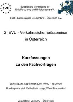 Kurzfassungen zu den Fachvorträgen - EVU - Verkehrssicherheitsseminar in Österreich - Verkehrssicherheitsseminar in Österreich ...