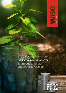 DAS VORSORGEKONTO 01/2019 Basisprodukt für die private Altersvorsorge