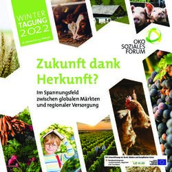 Zukunft dank Herkunft? - Im Spannungsfeld zwischen globalen Märkten und regionaler Versorgung - Francisco Josephinum Wieselburg