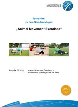 "Animal Movement Exercises" - Fachartikel zu dem Stundenbeispiel - Ausgabe 03.2018 - VIBSS