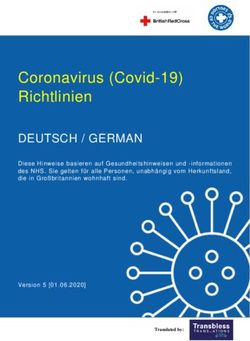 Coronavirus (Covid-19) Richtlinien - Doctors of the World UK