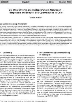 Die Umweltvertr&auml;glichkeitspr&uuml;fung in Norwegen - dargestellt am Beispiel des Opernhauses in Oslo