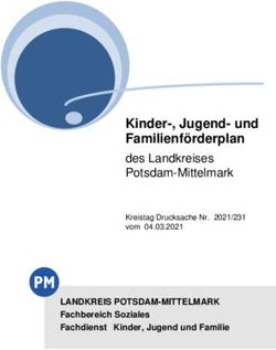 Kinder-, Jugend- und Familienförderplan - des Landkreises Potsdam-Mittelmark - LANDKREIS POTSDAM-MITTELMARK