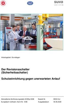 Der Revisionsschalter (Sicherheitsschalter) Schutzeinrichtung gegen unerwarteten Anlauf - Arbeitsgebiet: Grundlagen - Akkreditierte ...