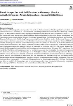 Entwicklungen des Insektizid-Einsatzes in Winterraps (Brassica napus L.) infolge des Anwendungsverbotes neonicotinoider Beizen