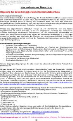 Informationen zur Bewerbung Regelung f&uuml;r Bewerber mit erstem Hochschulabschluss