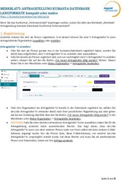 MERKBLATT: ANTRAGSTELLUNG KUMASTA-DATENBANK - LANGFORMATE kompakt oder makro