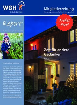 Frohes Fest! Zeit f&uuml;r andere Gedanken - Mitgliederzeitung - Wohnungsgenossenschaft ...