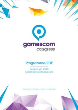 Programme-PDF August 22, 2018 Congress-Centrum Nord - &Auml;nderungen vorbehalten / Subject to modifications