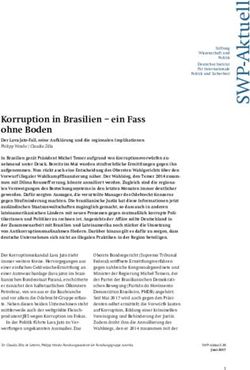 Korruption in Brasilien - ein Fass ohne Boden - Stiftung Wissenschaft und Politik