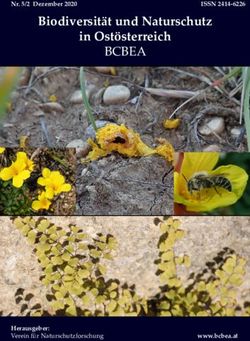 BCBEA Biodiversit&auml;t und Naturschutz in Ost&ouml;sterreich - Nr. 5/2 Dezember 2020 - Herausgeber: Verein f&uuml;r Naturschutzforschung - BCBEA_5-2_Rueckseite ...