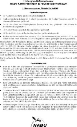 Hintergrundinformationen: NABU-Kernforderungen zur Bundestagswahl 2009