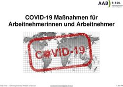 COVID-19 Ma&szlig;nahmen f&uuml;r Arbeitnehmerinnen und Arbeitnehmer