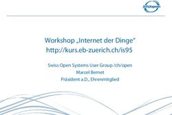 Workshop "Internet der Dinge" Swiss Open Systems User Group /ch/open Marcel Bernet Präsident a.D., Ehrenmitglied