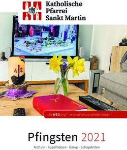 PFINGSTEN 2021 "BEWEGUNG" - WORAUF WIR UNS WIEDER FREUEN - ST. MARTIN NOTTULN