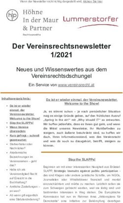 Der Vereinsrechtsnewsletter 1/2021 - Neues und Wissenswertes aus dem Vereinsrechtsdschungel - Kanzlei de Pauli