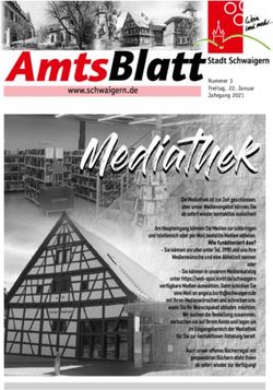 Nummer 3 Freitag, 22. Januar Jahrgang 2021 - Stadt ...