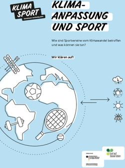 KLIMA-ANPASSUNG UND SPORT - Wir klären auf! Wie sind Sportvereine vom Klimawandel betroffen und was können sie tun? - Lust auf besser leben ...
