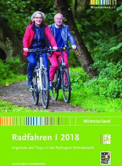 Radfahren I 2018 Angebote und Tipps in der Radregion M&uuml;nsterlandStand: Oktober 2013 - M&uuml;nsterland e.V.