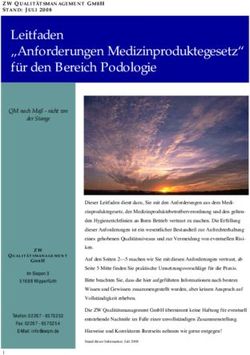 Leitfaden "Anforderungen Medizinproduktegesetz" f&uuml;r den Bereich Podologie