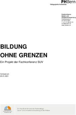 BILDUNG OHNE GRENZEN Ein Projekt der Fachkonferenz SUV - Verfasst am 28.01.2021 - PHBern