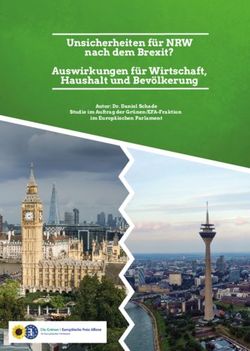 Unsicherheiten f&uuml;r NRW nach dem Brexit? Auswirkungen f&uuml;r Wirtschaft, Haushalt und Bev&ouml;lkerung - Autor: Dr. Daniel Schade Studie im Auftrag der ...