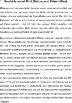 Gesch&auml;ftsmodell Print (Zeitung und Zeitschriften)