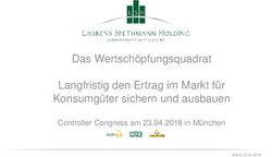 Das Wertschöpfungsquadrat Langfristig den Ertrag im Markt für Konsumgüter sichern und ausbauen - Controller Congress am 23.04.2018 in München