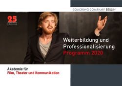 Weiterbildung und Professionalisierung Programm 2020 - 251 Akademie für Film, Theater und Kommunikation