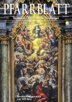 PFARRBLATT Gratwein - Rein - MariaStra&szlig;engel - Der Allerheiligen-Altar von Stift Rein