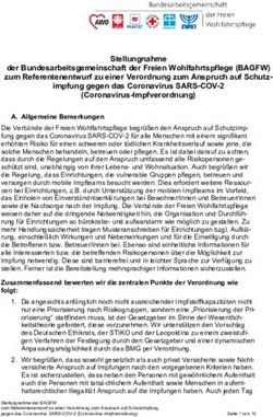 Stellungnahme der Bundesarbeitsgemeinschaft der Freien Wohlfahrtspflege (BAGFW) zum Referentenentwurf zu einer Verordnung zum Anspruch auf Schutz...
