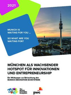 MÜNCHEN ALS WACHSENDER HOTSPOT FÜR INNOVATIONEN UND ENTREPRENEURSHIP - Ein Whitepaper zur Betrachtung des MUNICH INNOVATION ECOSYSTEMS - MUST Munich