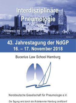 INTERDISZIPLIN&Auml;RE PNEUMOLOGIE - JAHRESTAGUNG DER NDGP 16 - 17. NOVEMBER 2018 - NORDDEUTSCHE GESELLSCHAFT F&Uuml;R ...