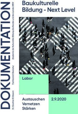 Baukulturelle Bildung - Next Level - Labor Austauschen Vernetzen 2.9.2020