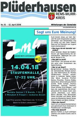 Sagt uns Eure Meinung! - Mitteilungen der Gemeinde - Gemeinde Pl&uuml;derhausen