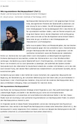 Wie argumentieren Rechtspopulisten? (Teil 1) Muster und Kernargumente rechtspopulistischer Strategien Dr. David Lanius - Karlsruher Institute of ...