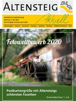 Fotowettbewerb 2020 - Postkartengrüße mit Altensteigs schönsten Facetten - Amtsblatt der Stadt Altensteig Mittwoch, 6. Mai 2020 Diese Ausgabe ...
