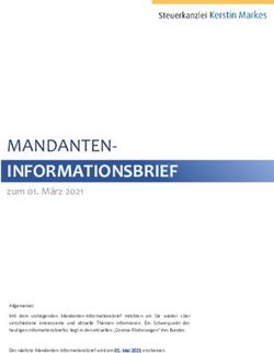 MANDANTEN-INFORMATIONSBRIEF - zum 01. M&auml;rz 2021 - Steuerkanzlei Kerstin ...