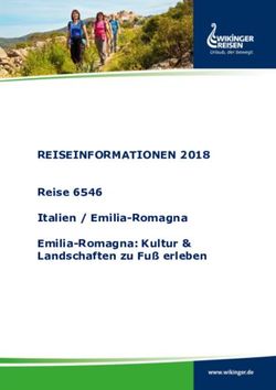 REISEINFORMATIONEN 2018 - Reise 6546 Italien / Emilia-Romagna Emilia-Romagna: Kultur & Landschaften zu Fu&szlig; erleben - Wikinger Reisen