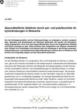 Gesundheitliche Gefahren durch per- und polyfluorierte Al- kylverbindungen in Skiwachs - Bundesamt f&uuml;r Gesundheit BAG
