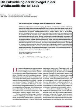 Die Entwicklung der Brutvögel in der Waldbrandfläche bei Leuk