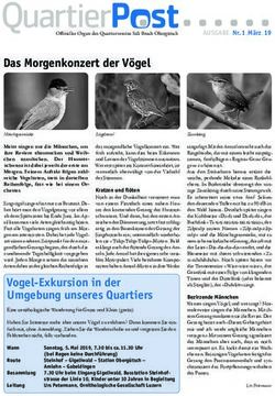 Das Morgenkonzert der V&ouml;gel