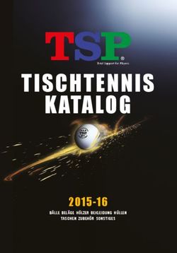 TISCHTENNIS KATALOG - 2015-16 B&Auml;LLE BEL&Auml;GE H&Ouml;LZER BEKLEIDUNG H&Uuml;LLEN TASCHEN ZUBEH&Ouml;R SONSTIGES