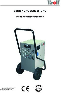 BEDIENUNGSANLEITUNG Kondensationstrockner - Originalbetriebsanleitung 057613-21 / Mai 2021 - Kroll Energy GmbH