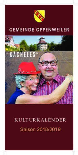 KULTURKALENDER Saison 2018/2019 - Gemeinde ...