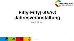 Fifty-Fifty(-Aktiv) Jahresveranstaltung - am 19.07.2021