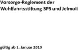 Vorsorge-Reglement der Wohlfahrtsstiftung SPS und Jelmoli - g&uuml;ltig ab 1. Januar 2019